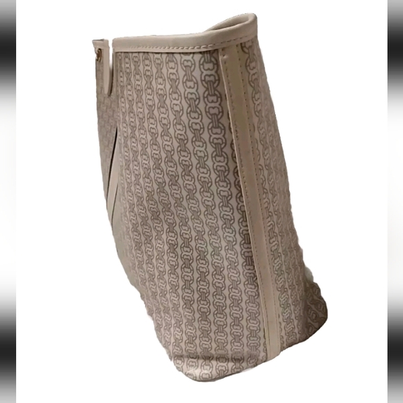 TORY BURCH GEMINI CHAIN PRINT LARGE TOTE HANDBAG - Picture 4 of 12